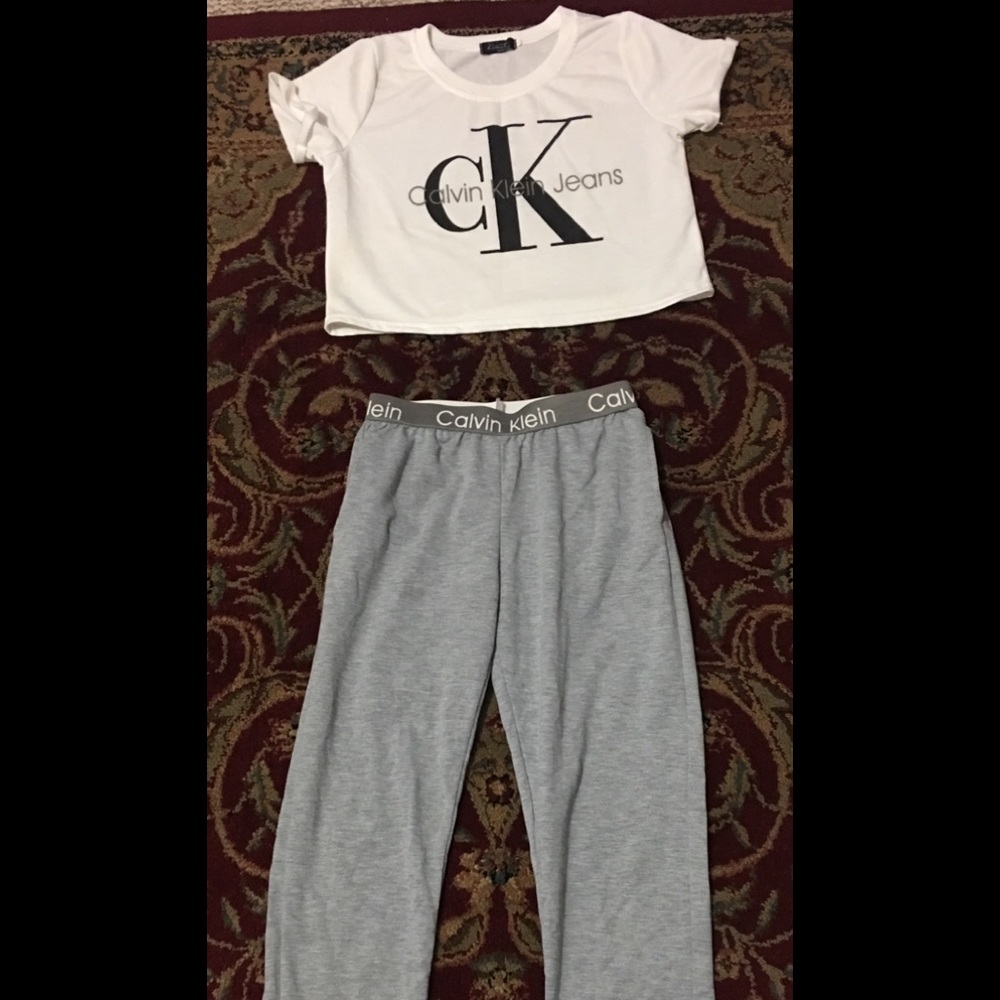 Calvin Klein Shirt and sweatpants. NEW